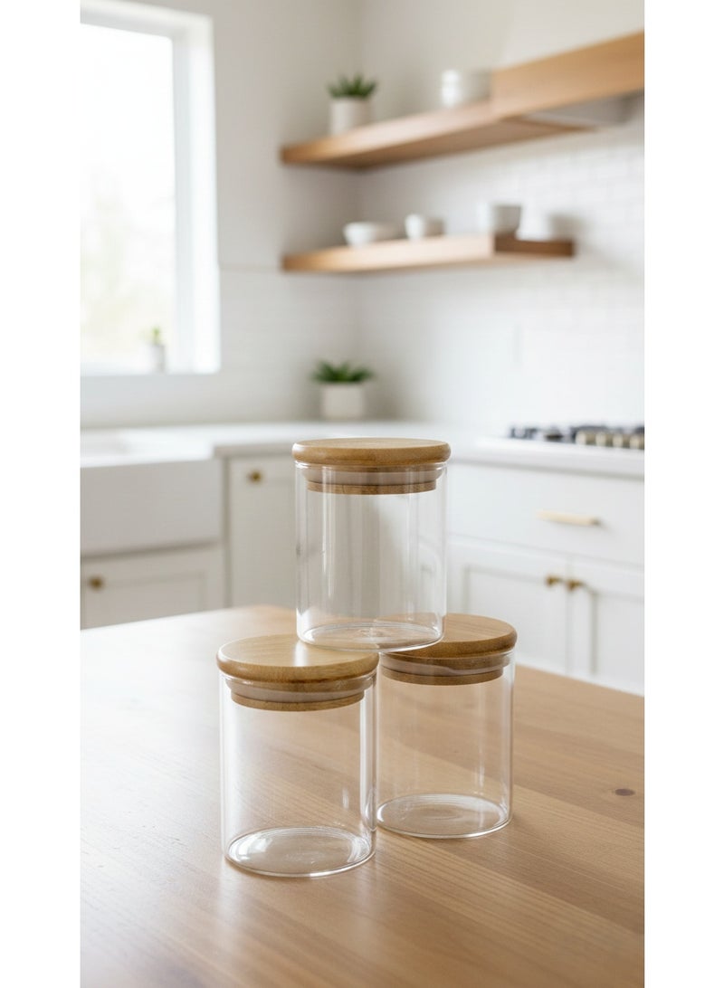 12-Piece Premium Glass Spice Jar Set with Airtight Bamboo Lids – 250ml Small Glass Food Storage Containers for Spices, Herbs, Seeds & Seasonings – Elegant Kitchen & Pantry Organization - Image 2
